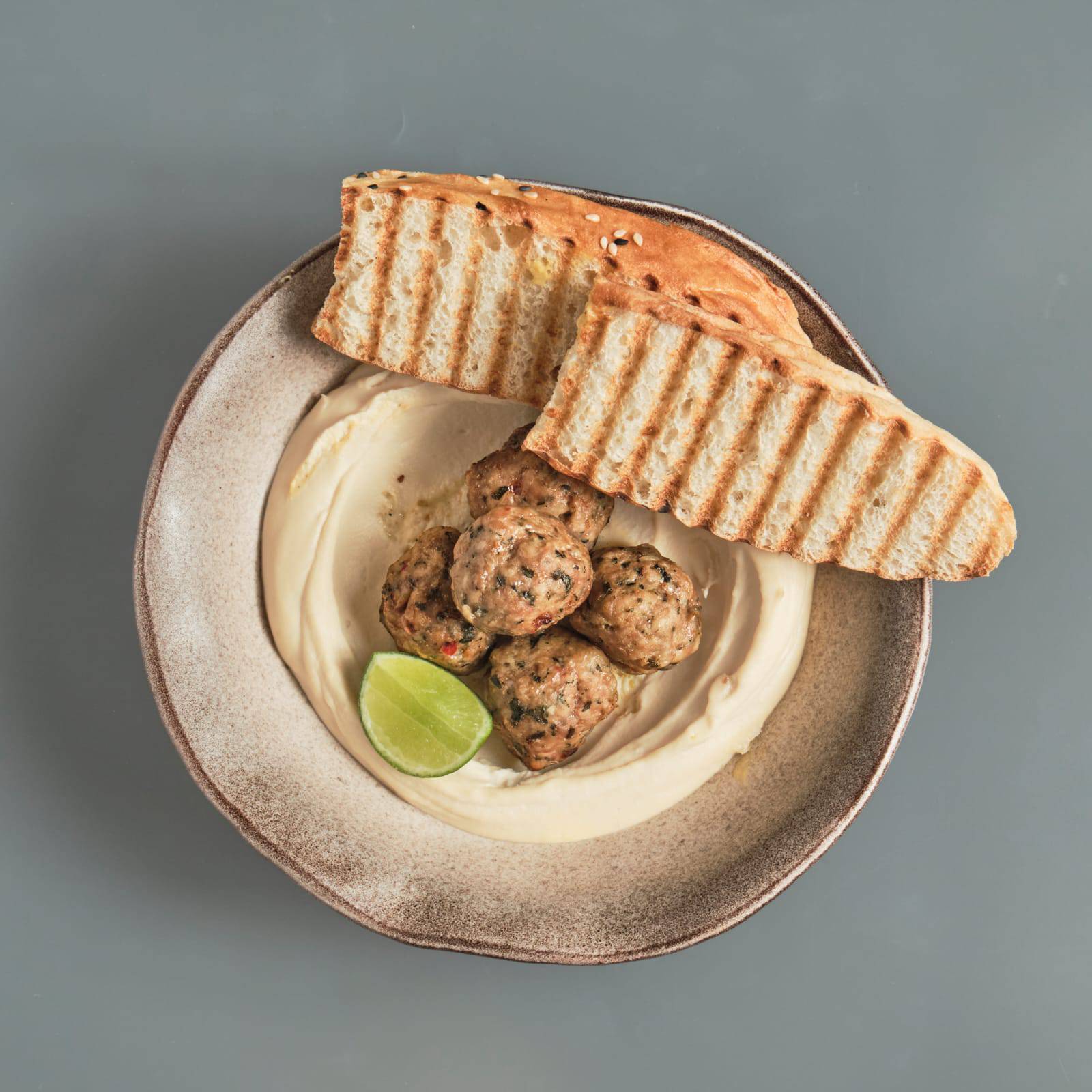 Hummus Pork Meatballs
